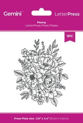 Crafter's Companion LetterPress Plate - Peony