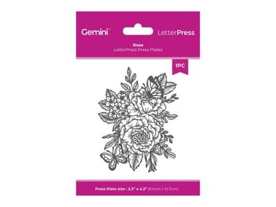 Crafter's Companion LetterPress Plate - Rose