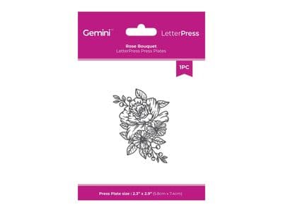 Crafter's Companion LetterPress Plate - Rose Bouquet