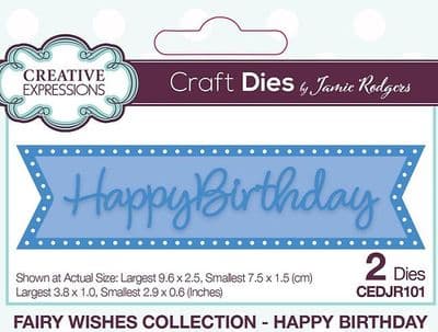 Creative Expressions Die Set - Fairy Wishes Happy Birthday