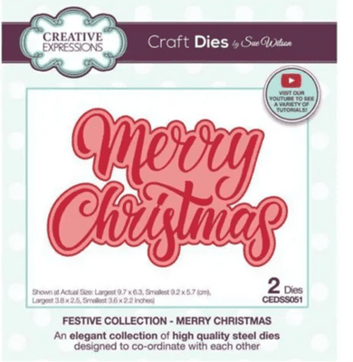 Creative Expressions Die Set - Festive Collection Merry Christmas