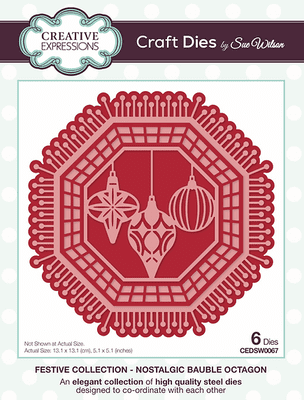 Creative Expressions Die Set - Nostalgic Bauble Octagon