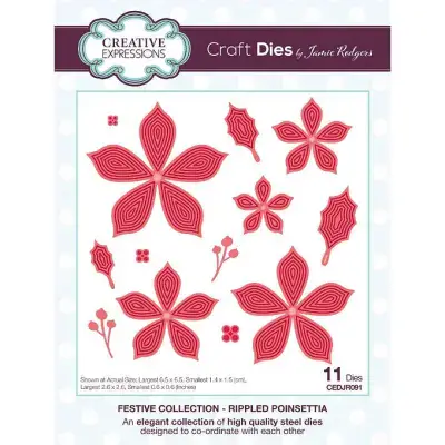 Creative Expressions Die Set - Rippled Poinsettia