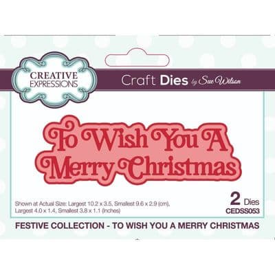 Creative Expressions Die Set - To Wish You a Merry Christmas