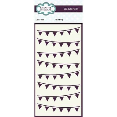 Creative Expressions DL Stencil - Bunting