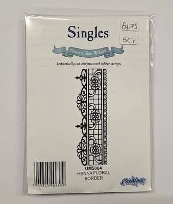 Creative Expressions Stamp - Henna Floral Border