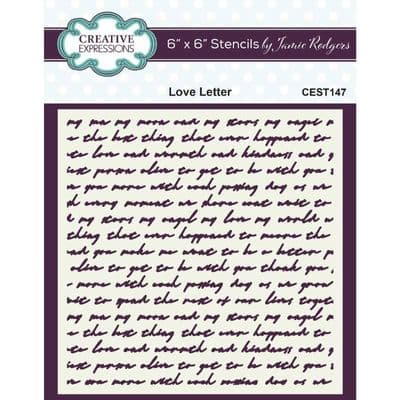 Creative Expressions Stencil - Love Letters