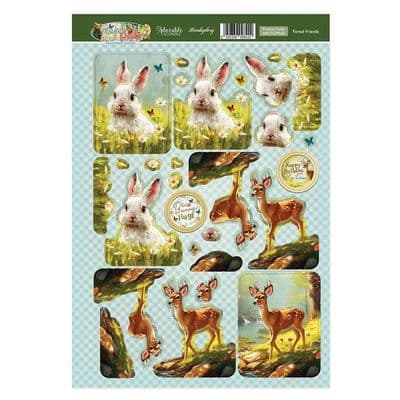 Hunkdory Decoupage Topper Sheet - Playful Pals Forest Friends