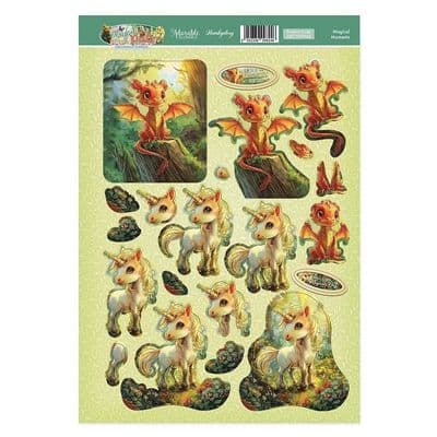 Hunkdory Decoupage Topper Sheet - Playful Pals Magical Moments
