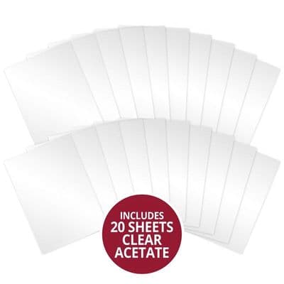 Hunkydory Crafts Clear Acetate - 140 micron 20 Sheets