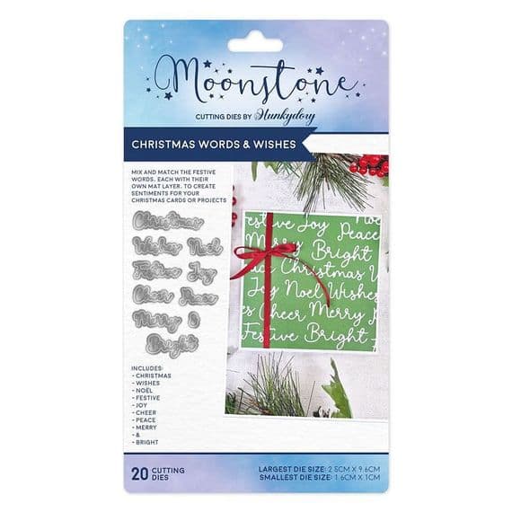 Hunkydory Die Set - Christmas Words & Wishes