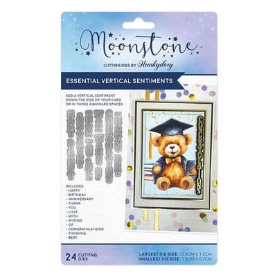 Hunkydory Die Set - Essential Vertical Sentiments