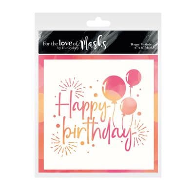 Hunkydory Mask - Happy Birthday