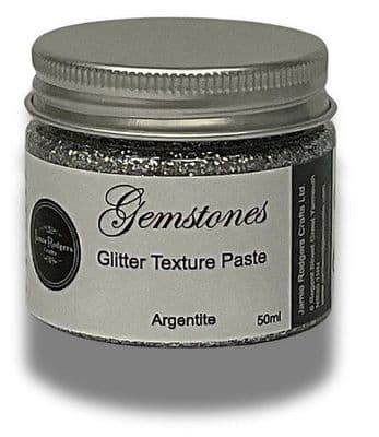 Jamie Rodgers Crafts Gemstones Glitter Texture Paste - Argentite