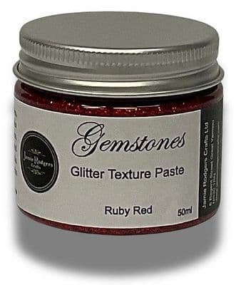 Jamie Rodgers Crafts Gemstones Glitter Texture Paste - Ruby Red