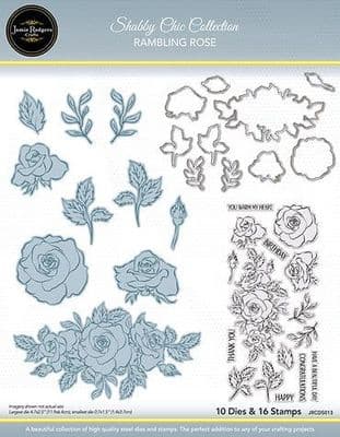 Jamie Rodgers Crafts Stamp & Die Set - Shabby Chic Rambling Rose