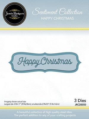 Jamie Rodgers Die Set - Layered Sentiment Happy Christmas