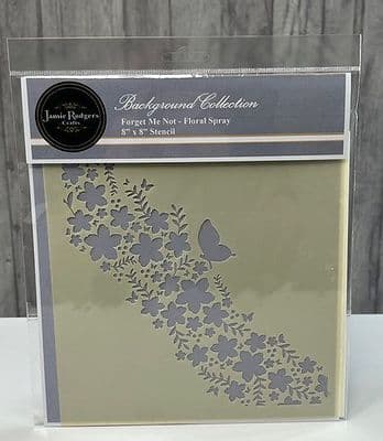 Jamie Rodgers Stencil - Floral Spray Forget Me Not