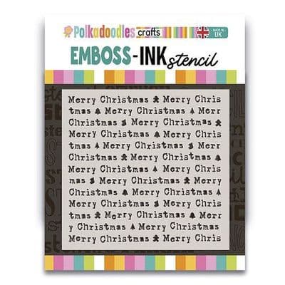 Polkadoodles Stencil - Merry Christmas 6