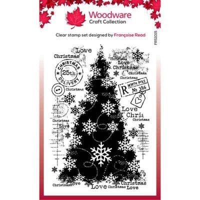 REDUCED Woodware Stamp - Snow Frosted Tree