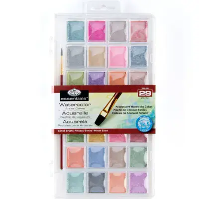 Royal & Langnickel Essentials 29pc Pearlescent Watercolour Artist Cakes