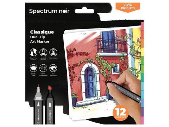 Spectrum Noir Classique Dual Tipped Art Marker - Vivid Brights