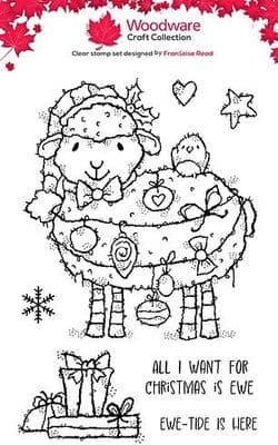 Woodware Christmas Stamp - Ewe Christmas