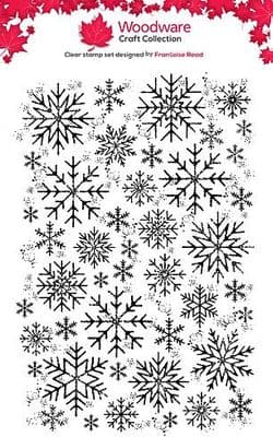 Woodware Christmas Stamp - Snowflake Shower