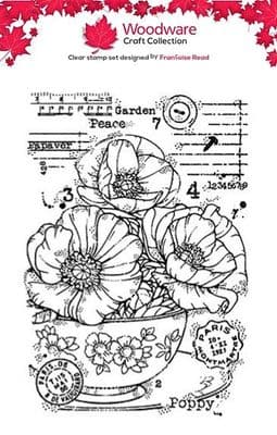 Woodware Stamp - Poppy Cup