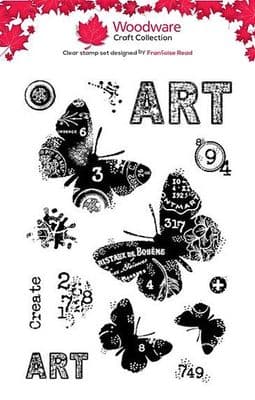 Woodware Stamp Set - Fancy Butterflies
