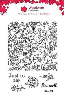 Woodware Stamp Set - Regal Rooster by Gwen Fletcher