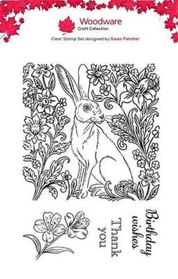Woodware Stamp Set - Watchful Hare by Gwen Fletcher