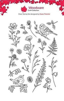 Woodware Stamp Set - Wildflowers by Gwen Fletcher
