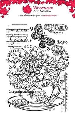Woodware Stamp - Tea Cup Blooms
