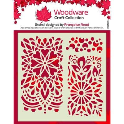 Woodware Stencil - Floral Panels