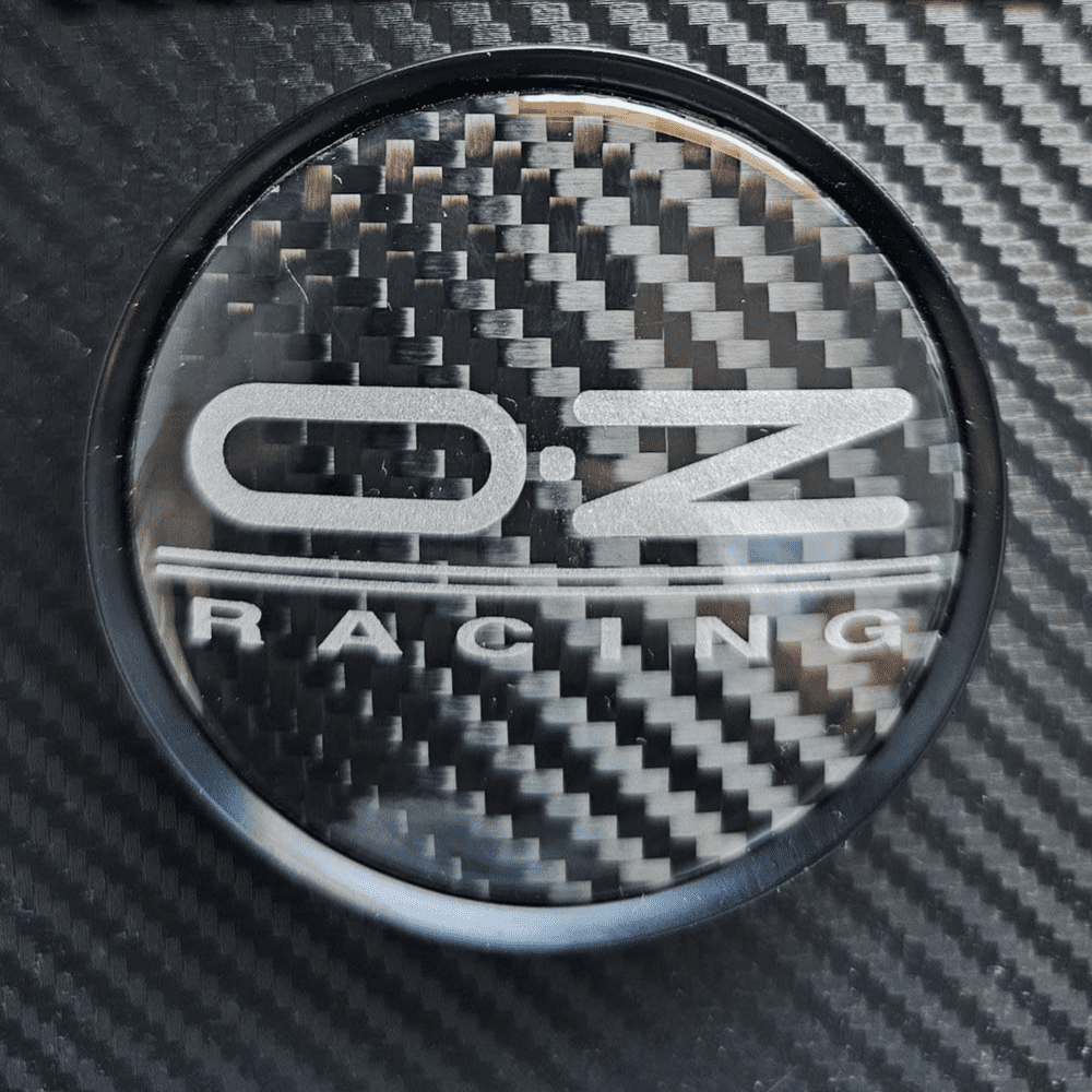 1x 60mm Genuine OZ Racing Wheel Centre Caps Hub Cover Carbon Acrylic M661