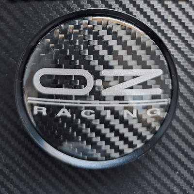 1x 60mm Genuine OZ Racing Wheel Centre Caps Hub Cover Carbon Acrylic M661