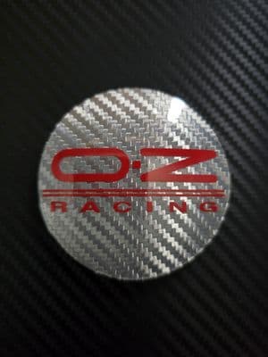 1x 62mm  OZ Racing Wheel Centre Caps Hub Cover Carbon Silver Red M690/M595