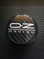 1x 67.5mm Genuine OZ Racing Wheel Centre Caps Hub Cover Carbon Acrylic M673 Black