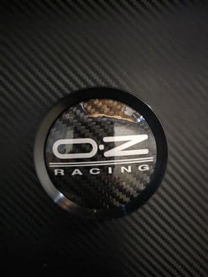 1x 74mm Genuine OZ Racing Wheel Centre Caps Hub Cover Carbon Acrylic M660