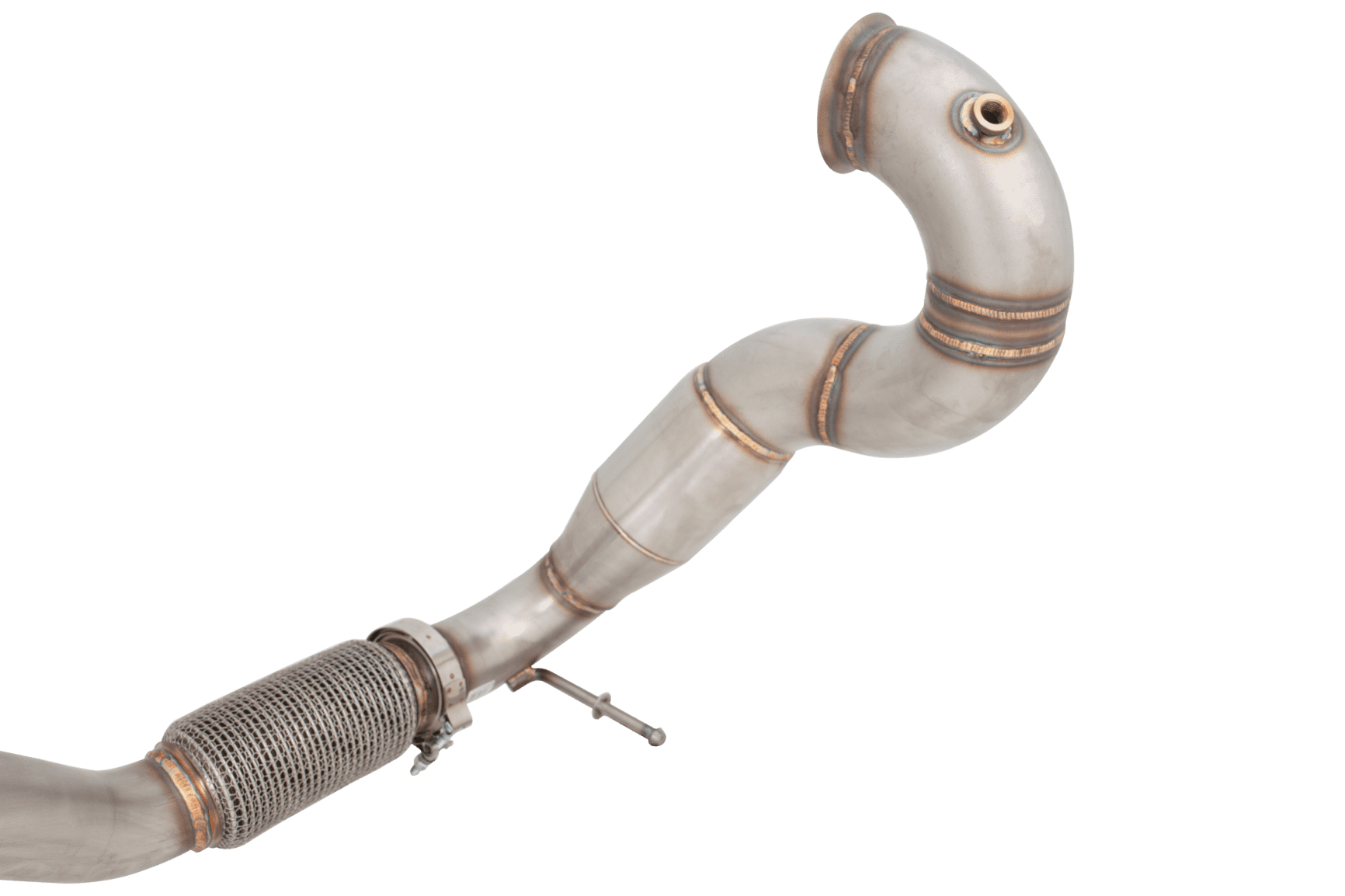 3" Downpipe with HighFlow Catalytic Converter 201 Matt Stainless Steel