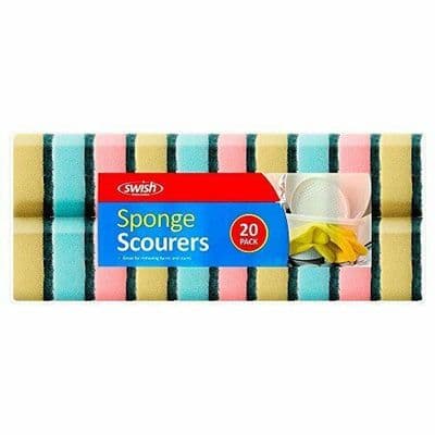 20 PACK of KITCHEN SPONGE SCOURERS - Kitchen dish Washing Sponges