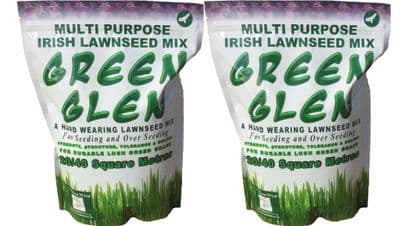 40-80 SQ Metres Hard Wearing Grass Seed - GREEN GLEN Special Diamond Lawnseed Mix