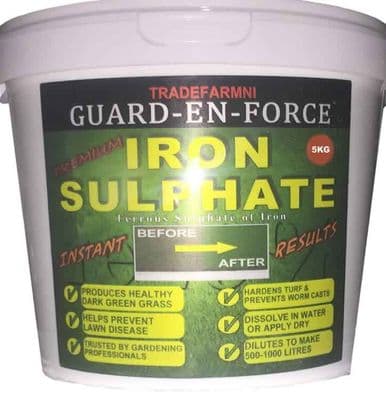 5 KG Iron Sulphate Tub Fertiliser, Grass Greener and Lawn Feed TRADEFARMNI