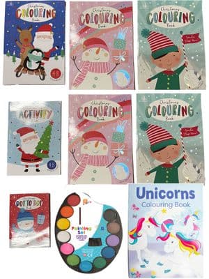 Christmas Colouring, Activity & Dot to Dot Book Bundle. 8 Kids Creative Books