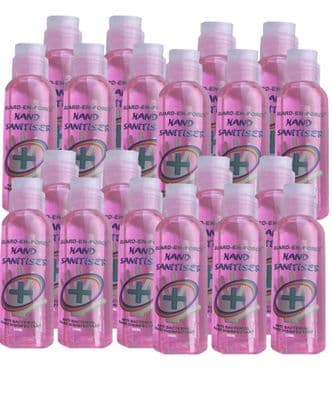 Office Bundle 20 x 100 ML GUARD-EN-FORCE 70% Alcohol Hand Sanitiser  Anti-Bacterial Hand Wash