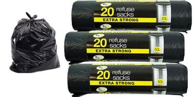 Tidyz Extra Strong Refuse Sacks - 20 Pack