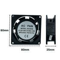 (80X80X25)MM Axial Oven Fridge Freezer Cooling Fan Motor Refrigeration