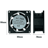 (80X80X38)MM Axial Oven Fridge Freezer Cooling Fan Motor Refrigeration