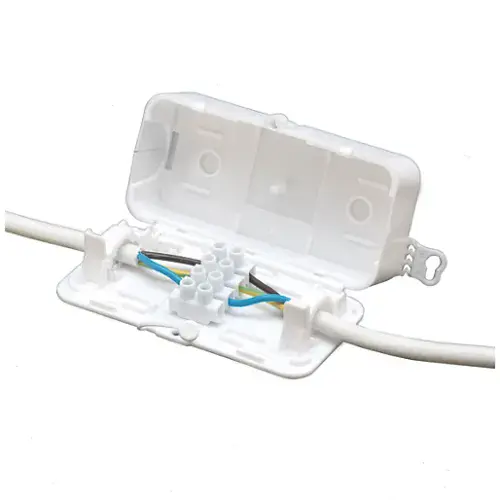 24A IN-LINE JUNCTION BOX 50 X 102 X 28.5MM WHITE